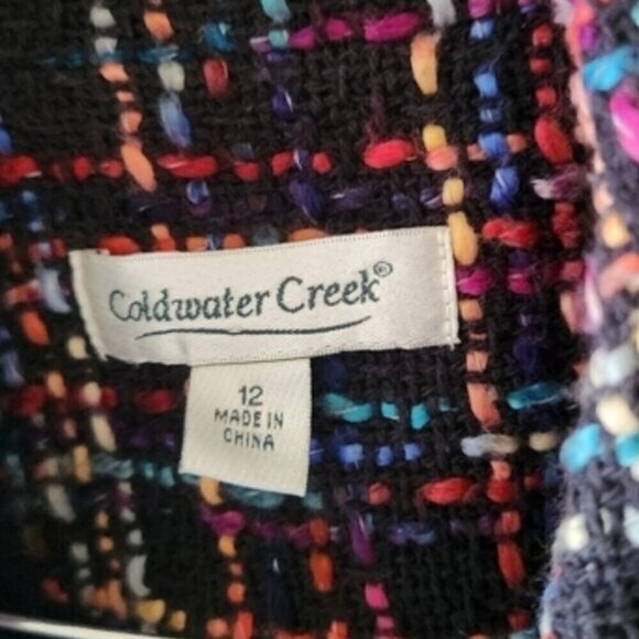 Coldwater Creek Button Up Multi-Color Blazer - Picture 3 of 4